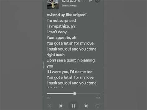 fetish for my love lyrics